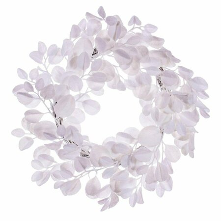 DARE2DECOR 24 in. Dogwood Snowy Wreath, White DA3269947